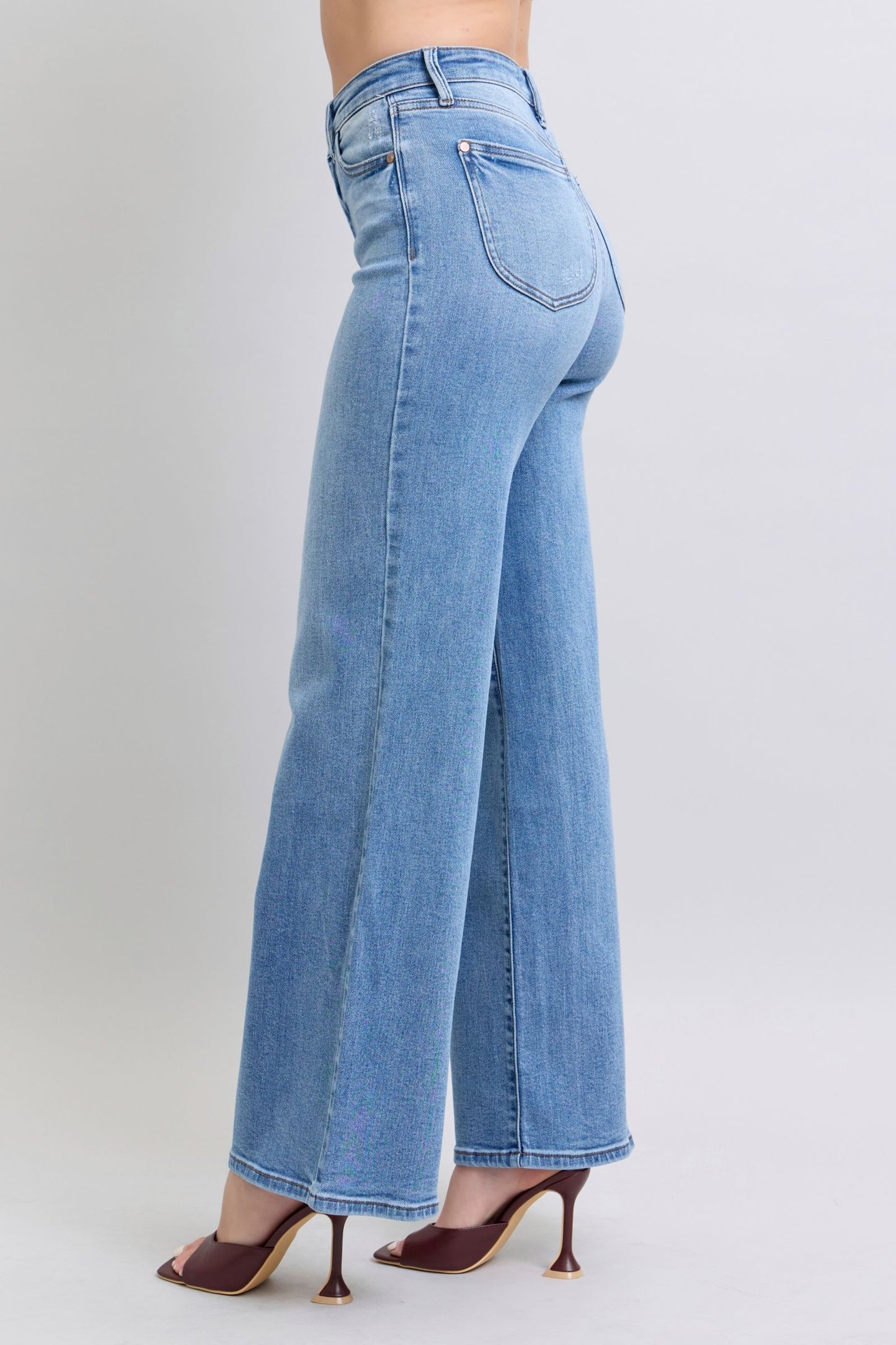 Full Size Wide Leg Jeans with Pockets, Judy Blue