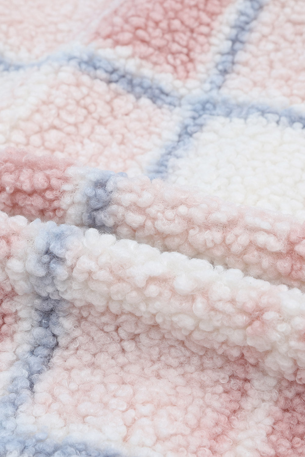 Plaid Button Up Collared Neck Sherpa Jacket - Kristi Pierce Designs