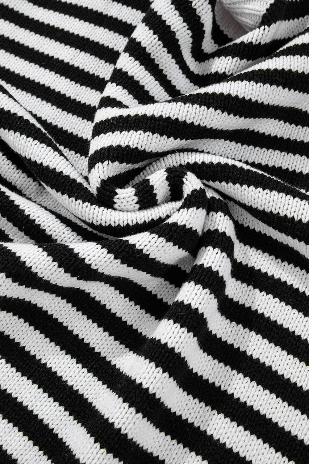 Striped Round Neck Long Sleeve Sweater - Kristi Pierce Designs