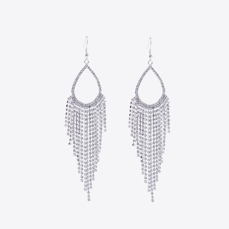 Alloy Dangle Rhinestone Earrings