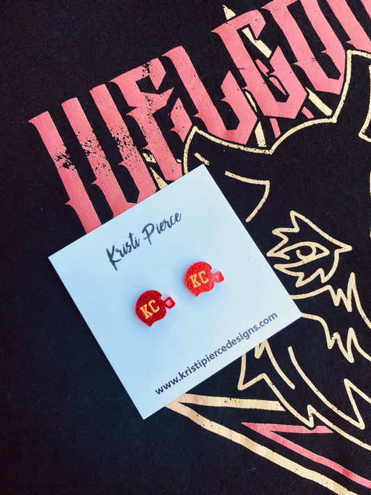 KC Helmet Stud Earrings - Kristi Pierce Designs