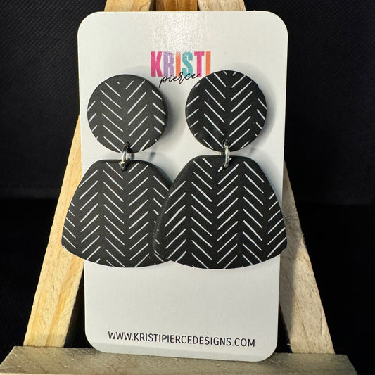 Black & White Clay Earrings