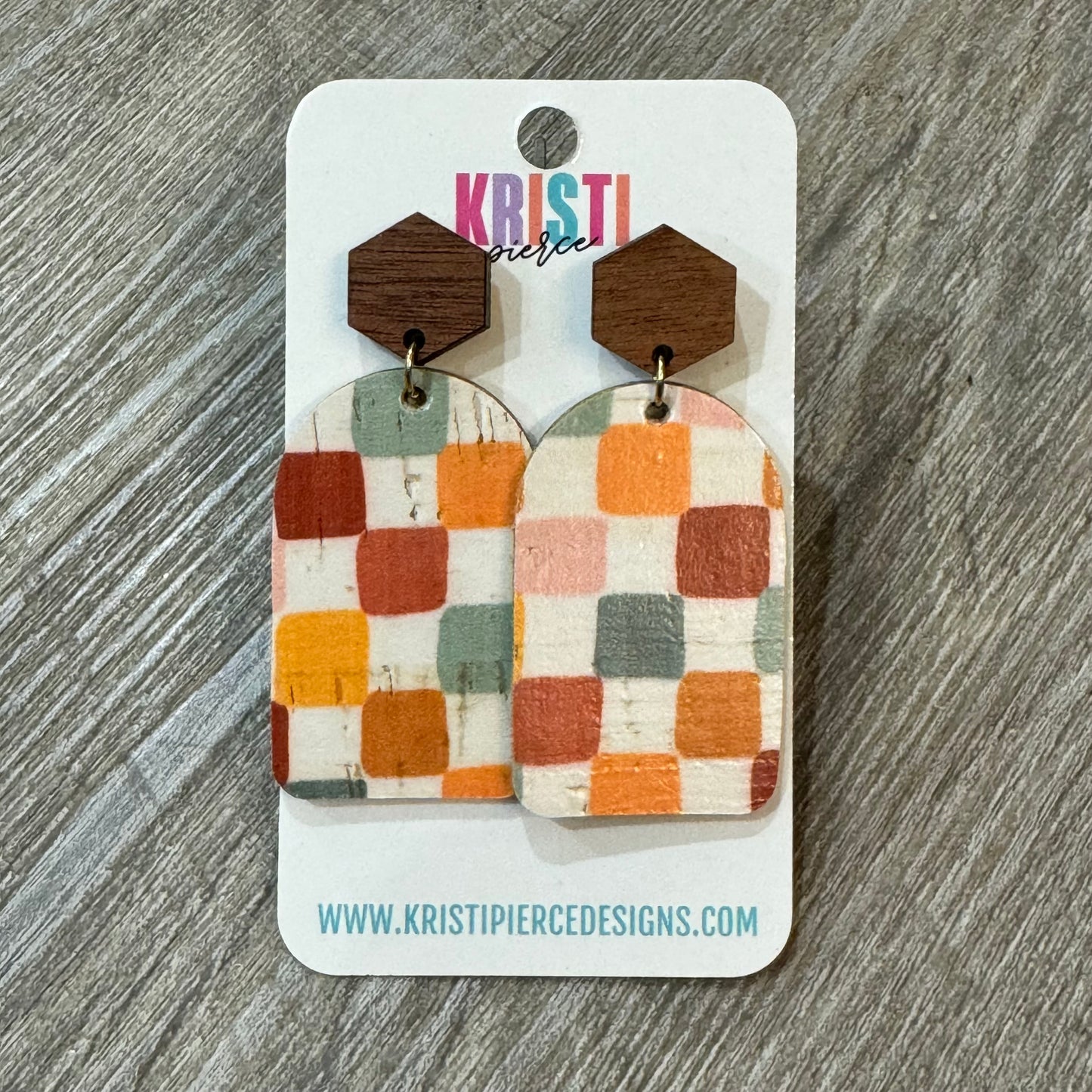 Fall Color Plaid Earrings