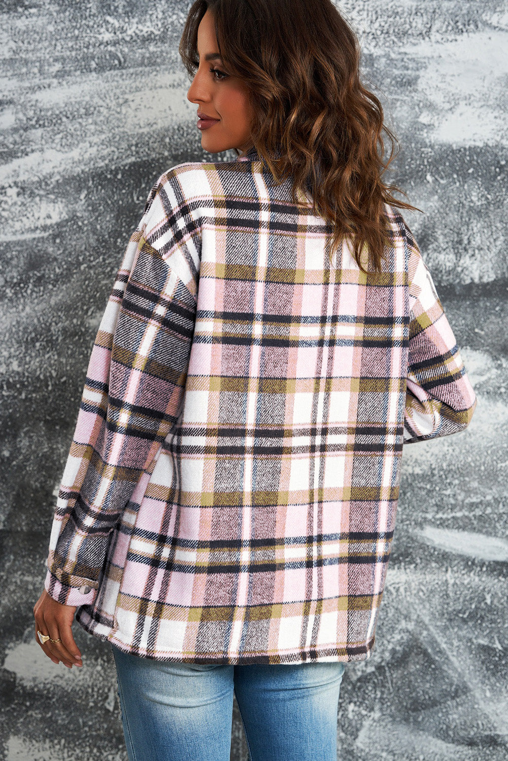 Double Take Plaid Button Front Shirt Jacket with Breast Pockets - Kristi Pierce Designs