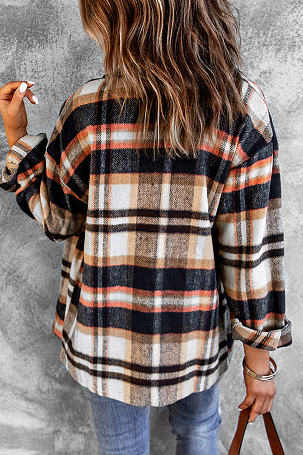 Double Take Plaid Button Front Shirt Jacket with Breast Pockets - Kristi Pierce Designs